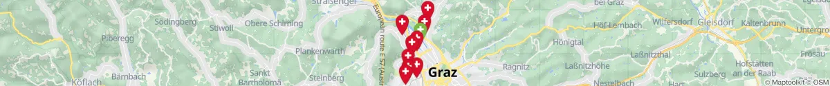 Kartenansicht für Apotheken-Notdienste in der Nähe von Gösting (Graz (Stadt), Steiermark)